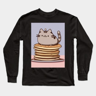 A cute breakfast pusheen Long Sleeve T-Shirt